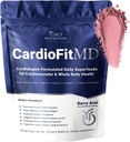1MD Nutrition CardioFitMD - Vegan Beets Superfood Keto-prijateljski - Dutric Oxide dodatek - Beet Root Powder - High Fiber Drink - 30 dni