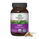 ORGANIC INDIA Joy Herbal Supplement - Immune Support, Promotes Memory & Concentration, Vegan, Gluten-Free, Kosher, USDA Certified Organic, Non-GMO, Calming - 90 Capsules