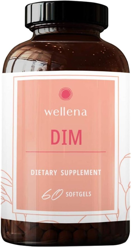 Wellena DIM Supplement von Magdalena, 100mg - All Natural Diindolylmethan, Estro Support, Maximum Absorption, Menopause Support, 60 Non-GMO Softgels Das sind Glutenfrei, Dairy Free, Soy Free