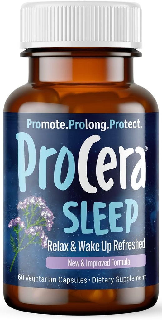 Procera Sleep - Wake Feeling Refreship - Segít Regulate Circadian Cycles - 7 Klinikailag bizonyított természetes összetevők - Non Habit- Forming - No Mellékhatások - Theanine - Melatonin - Lemon Balm - 60 Count