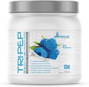 Metabolic Nutrition - TRIPEP - Tri-Peptide Branch Chain Amino Acid, BCAA pulber, Pre Intra Post Treening Supplement, Blue Vaarika, 400 Grams (40 Servings)