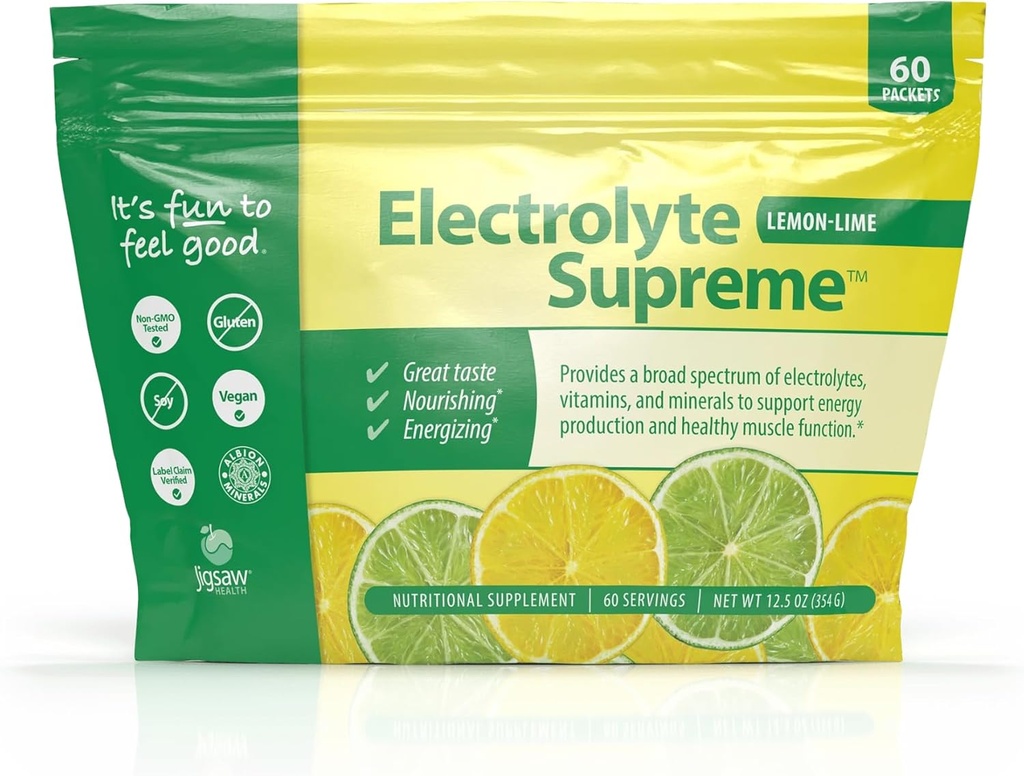 จิ๊กซอว์  Health Health Super | Broad Spectrum of electlytes + Minerals  Lemon-Lame Favor | 60 Server (Packets)