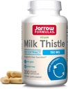 Jarrow Formulas Melk Thistle 150 mg med 30:1 Standardisert Silymarin Extract, Diett Supplement for leverfunksjonsstøtte, 200 Veggie Kapsler, 66-200 dagers levering