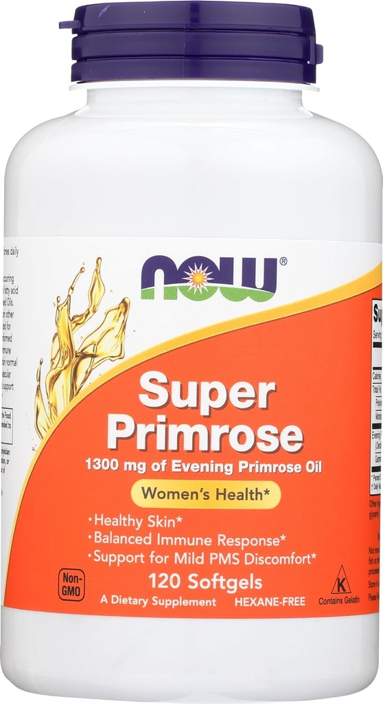 NOW FOODS Super Primrose 1300mg Sg, 120 CT