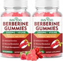 2 Pack Berberine Gummies, 2000mg High Potency Berberine HCI Supplement, Plus Ceylon Cinnamon, Milk Thistle for Women & Men, Immune System & Metabolism Support - 120 Gummies