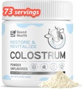 Colosrum suplementari per a humans - Organic Bovinte Colrum suplementari per Gut Sanitat, Creixement del cabell, bellesa i suport d'Imne - Unflavored (73 Servings)