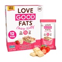 Kjærlighet Gode fetter Chewy Nutty Hvit Sjokolade Strawberry Keto Barer - Lav carb Protein Snacks - 12 pakke (1.59oz / 45g hver bar)