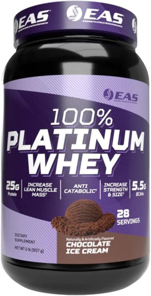 Experimentelle und angewandte Wissenschaften 100% Platinum | 3 Ultra-Platinum Whey Proteine | Erhöhen Größe & Stärke | 25g Protein, 5.5g BCAAs | 2 Pound (Chocolate Ice Cream)