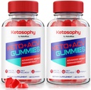 NutraRize (Pack mit 2 Ketosophy Keto + ACV-Gummien für fortgeschrittene Gewichtsverlust, Apfelessig Multi Supplement, Vitamin Folic Acid KetosophyACV (120 Gummi)