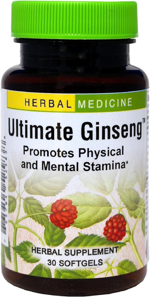 Erbe Etc. Ultimate Ginseng Softgels - Supporto Attività fisica continua - Aiuta la salute del cervello - Supporta lo Stamina quotidiana per l'attività fisica e intellettuale - Gluten-Free - 30 Softgels (30 Serve)