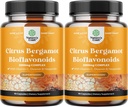 Citrus Bergamot Supplement with Citrus Bioflavonoids - Ultimate Citrus Bioflavonoids Supplement with Citrus Bergamot Extract 1000mg Rutin and Hesperidin for Immunity & Heart Health Support (2 Months)