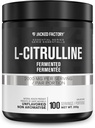 Jacked Factory L-Citrulline - Fermented L Citrulline Powder, Nitric Oxide Booster for Increased Blood Flow, Strength, & Endurance - 100 Servings, Unflavored
