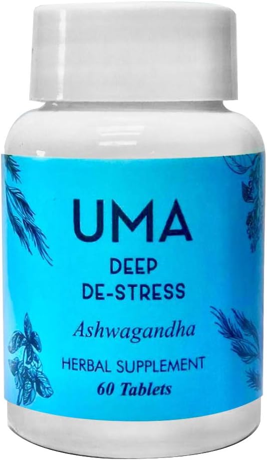 UMA Deep De-Stress 초본 보충교재 | 100% 유기 Ayurvedic Ashwagandha 보충교재