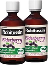 Robitussin Máxima Força Elderberry Cough Plus Chest Congestion DM, Supressor de Tosse para Adultos, Fornecendo Não Drowsy Liquid Cough e Chest Congestion Alief - 2x8 Fl Oz