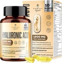 19-in-1 Hyaluronic Acid Capsules - Hylunaric Acid 1200 mg, with Collagen Peptides, Vitamin C, Phytoceramides - for Skin, Eyes, Gastrointestinal, Bones Support (1 Pack)
