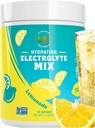 Polvere di elettrolita – Zero Sugar Lemon Hydration Mix | 90 Servings | Keto, Vegan, Gluten-Free | Elettroliti naturali per il recupero del muscolo, l'energia e il supporto immunitario | Bevanda elettrolita per le donne