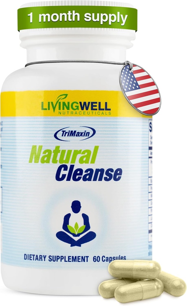 Daily Detox - Böyük Britaniya üçün Colon Cleanser, Stomach Bloating üçün Bowel Motion Supplements, Kişi və Qadınlar üçün Premium Cleanse Formula, 60 Count