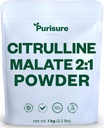 Polvere 2:1, 1 kg, supplemento e nitrato per le prestazioni di resistenza e l'energia, Pre-allenamento L Arginina L Citrullina Supplemento Polvere, 334 Serve