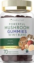 Carlyle Mushroom Supplement Gummies - 70 chicletes Vegan - 10-em-1 mistura - Não-GMO, e sem glúten