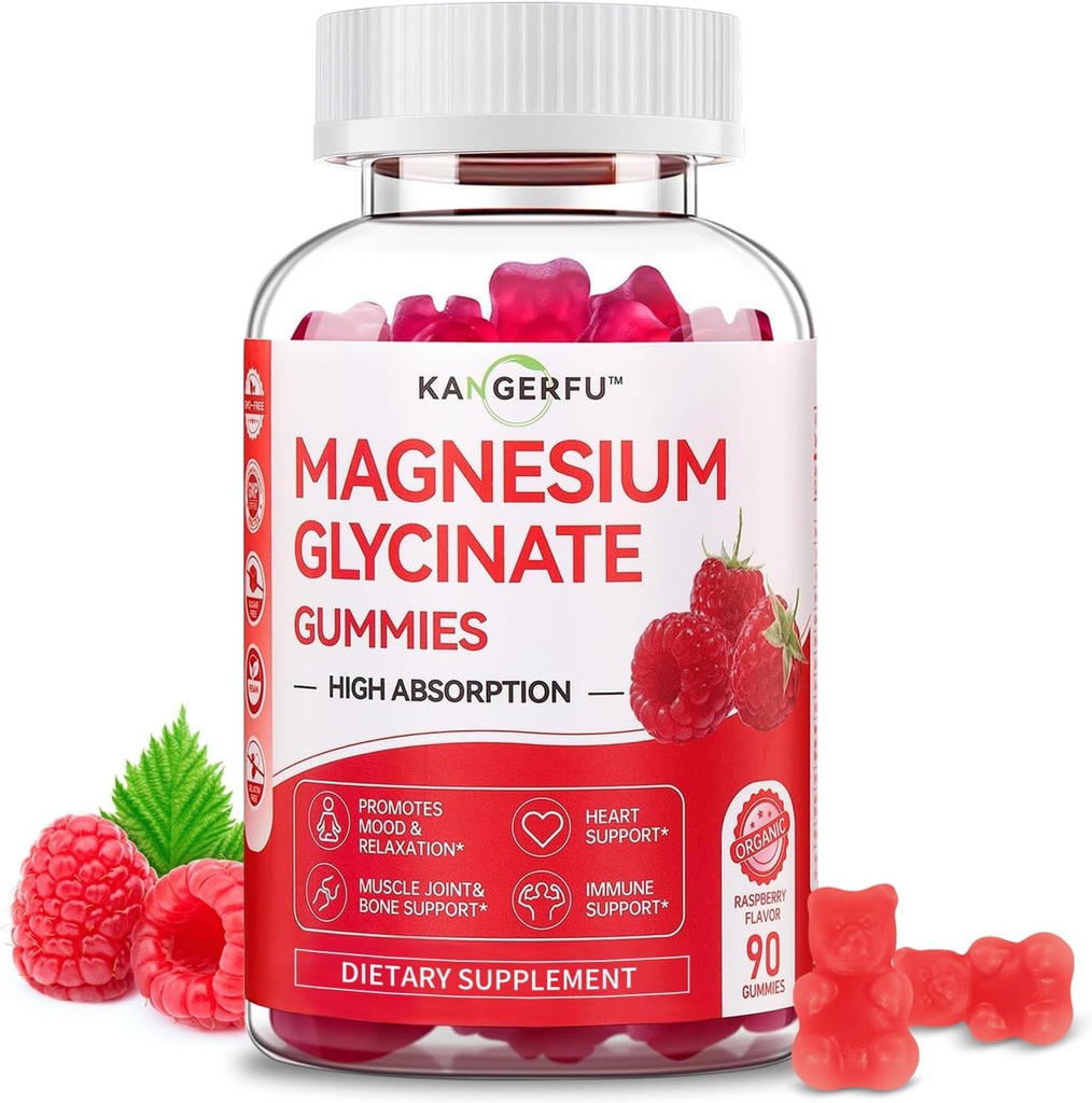Miglior Magnesio Glycinate Gummies-300mg,Glycinate Magnesium Supplemento per le donne,High Absorption Magnesium Vitamins Gummy (60) Vegan Cont,Flexibility &Joint Health Supplement