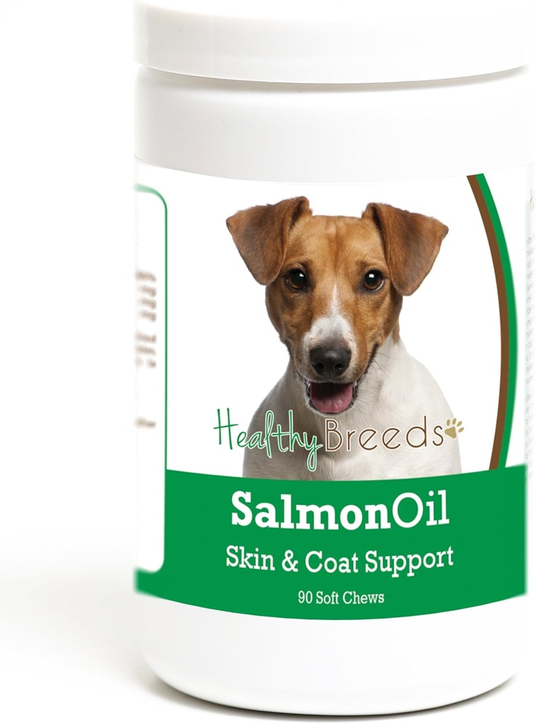 Zdravé plemená Jack Russell Terrier Salmon Oil Soft Chews 90 Počet