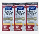 Keluarga Care Nasal Relief Pompa Kabut Semprot .5OZ [Paket 3]