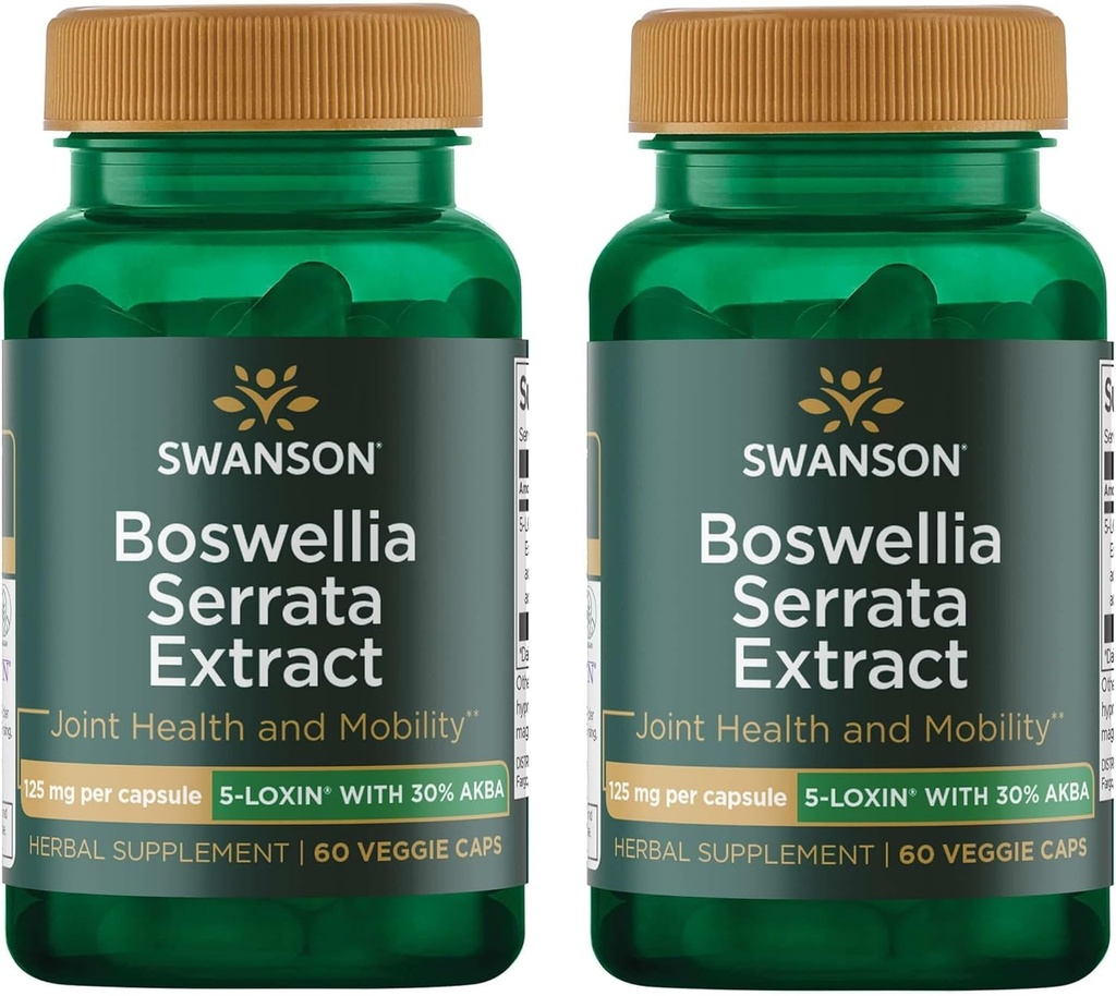 Swanson Boswellia Serrata Extract 125 mg 60 Veg Caps (2 ambalaj)