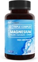 BioEmblem Triple Magnesium Complex | 300mg Magnesium Glycinate, Malate & Citrate | Formula Chelatata ad alto assorbimento | Vegan, Non OGM, Gluten-Free | 90 Capsule