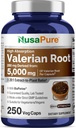 NusaPure Valerian Root 20: 1 kivonat, 250 mg egyenértékű 5000mg Per Veggie Caps, 250 Count, Vegan, Non-GMO, Bioperine