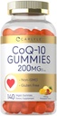 Carlyle CoQ10 200 mg Gummies | 140 Count | Mango Pineapple Flavor | Vegan, Non-GMO, Gluten Free Supplement