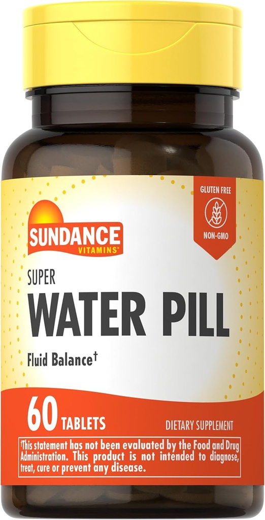 Sundance vann piller | 60 tabletter | Fluid Balance Supplement | vegetarisk, ikke-GMO, og glutenfri formel