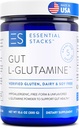Essential Stacks Gut L-Glutamin Pulver - Exklusiv Made in USA - Reines L Glutaminpulver für Gutgesundheit (60 Portionen, ungeflammt)