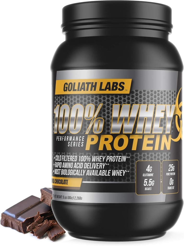 Goliath Labs 100% Whey Protein Powder 10 LB (chokolade)