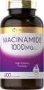 Carlyle Niacinamide 1000 mg | 400 kapsulak | Potentzia handiko formula | Ez-GMO, Gluten Free Supplement