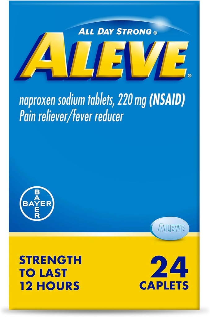 Aleve Pain Relief Naproxen Nátrium Caplet-24 gróf