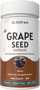 Grape Seed Kapsle 500mg CLAS124; 10: 1 Koncentrovaný extrakt CLAS124; přírodní bylinný doplněk CLAS124; Non- GMO, gluten- Free CLAS124; Grape Seed Powder for Daily Wellness (60 Počet (balení po 1))