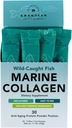 AMANDEAN Marine Collagen Peptydes Powder Stick Packs. 30 pojedynczych opakowań jednostkowych. Włosy, skóra i paznokcie. Non-GMO, Zero Carbs, Unflavored, Wysoka Biodostępność.