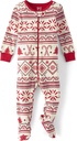 Haurrentzako Place Baby Group 1-Familia bat-etortzea, Gabonetako Pajama Sets, Cotton, Fairsile-Red