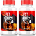 (2 Pack) Fat Burn Active Pills, Fat Burner Active Advance Keto 公式 - 高级体重损失支持,全天然 Keto 补充, Fat Burn Keto Vitamins, Fat Burn Keto Active Reviews (120 Capsules)