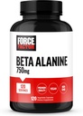FORCE FACTOR Kapsułki Beta Alanine, Beta- Alanine Endurance Supplement to Boost Performance & Reduct Fatigue, Dawka kliniczna, Jakość Premium, Wegan, Non-GMO, 120 Kapsułki