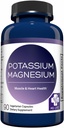 MD. Liv Kalium Magnesium Supplement - 90 Kapsler - Magnesium Kalium Supplement - høy absorpsjon Kompleks - Støtte Vaskulær helse & Ben Cramp