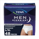 TENA Overnight Extra Coverage Incontinence Underwear for Men, Masculine Style and Discreet Cut Men's Underwear, 대형/X-Large, 48캐럿