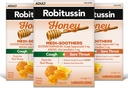Robitussin Media- Sothers Honey Lemon Throat Lozenges, Long- Lasting Cough + Sore Throat Pain Relief - 48 Count (3 x 16ct Packs)