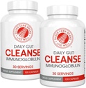 Silver Fern Cleanse - Dienas Gut - 2 pudeles - 240 Kapsulas - 60 dienu iepakojums - Immunoglobulīns G, A & M -(IgG, IGA, IgM) - Gremošanas sistēma un Imūnsistēmas atbalsts - Postbiotic