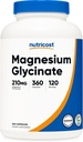 Nutricost Magnezij Glycinate Kapsule (360 kapsul, 210 mg na serviranje) - Magnezij Glycinate dodatek za nežno absorpcijo