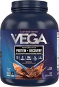 Vega Sport Pudră de proteine Vegan + recuperare - 30g Proteină pe bază de plante pe servire, Mocha, 45 Serviri, 5g BCAAs, Probiotice, NSF Certified, pentru Shakes & Smoothies, 4.2lbs (Packaging May Vary)