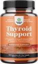 Herbal Thyroid Support Complex - Potent Kelp Jodo Priedas su L Tirozino, Bladderwrack, Selenium & Pure Ashwagandha už Hormone Balance - Mood & Energy Dieta Pills - 120 Halal Capsules