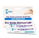 Globe Zinc Oxide Ointment 20%, Skin Protectant, 2 Pack, 2 oz Tubes | Thick Barrier Cream, Helps Shield From Wetness, Diaper Rash Care, Chafed Skin Support, Poison Ivy and Oak Relief