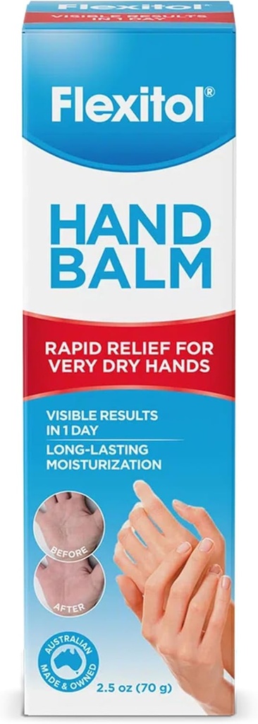 Flexitol Hand Balm, Rich Moisturizing Hand Cream, 2.5 Ounce Tube