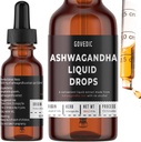 Ashwagandha Liquid Drops voidetta 1 Fl Oz 30ml 60 Tarjoilu 500 mg Organic Root Tincture Extract lisäravinteet Stressi helpotus, energia ja immuniteetti, henkinen fokus, nopea imeytyminen
